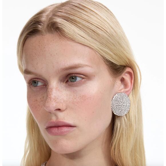 Self-Portrait Large Round Crystal Earrings - Picture 1 of 8